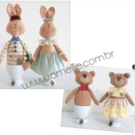 Combo Projetos: Coelhinhos e Ursinhos Eggcup