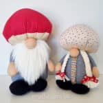 Projeto Digital PDF: Molde Gnomos Cogumelos