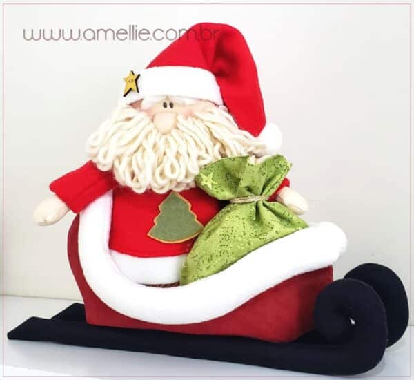 Projeto Digital PDF: Molde Noel e seu Trenó - Imagem 2