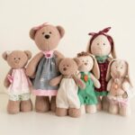 Projeto Digital PDF: Molde Mamãe coelhinha/ursinha e seus filhinhos