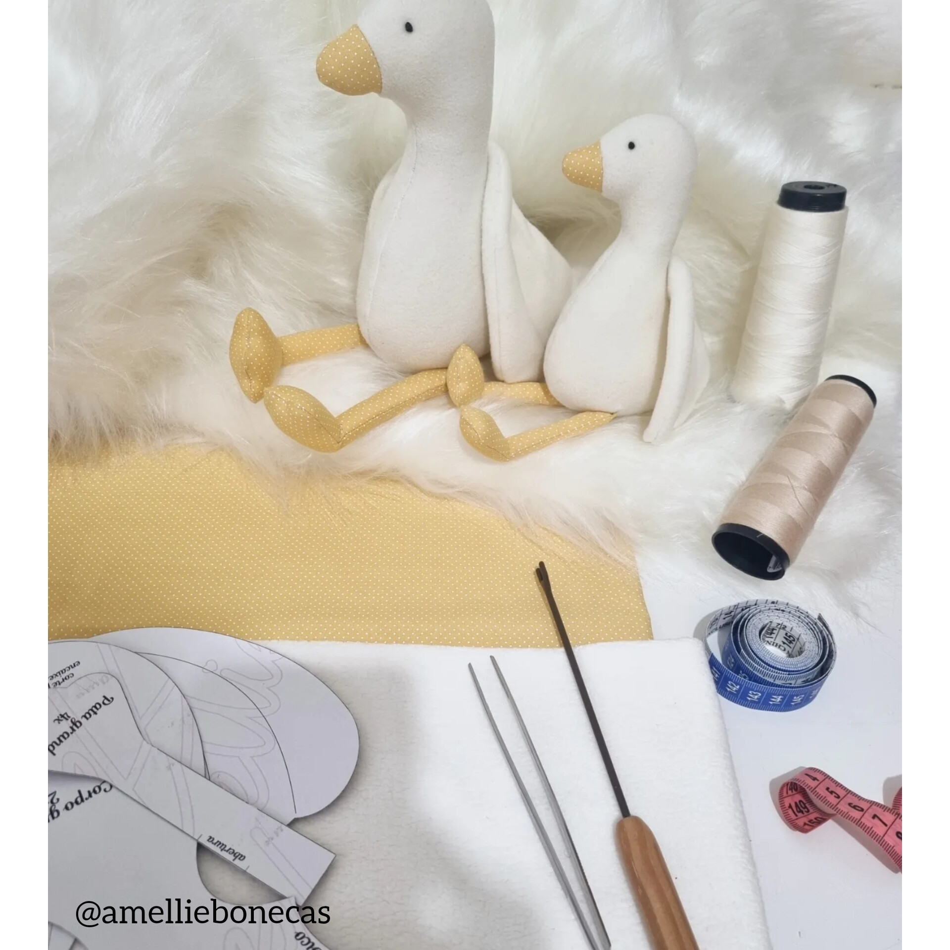 Kit-Projeto-Patinhos-Amellie Kit para fazer: Patinhos - Imagem 1