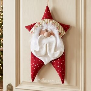 Projeto Digital PDF: Molde Noel Estrela Para Porta