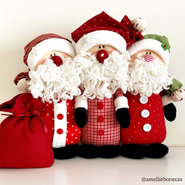 PDF Sewing Pattern: Trio of Santas - Image 1